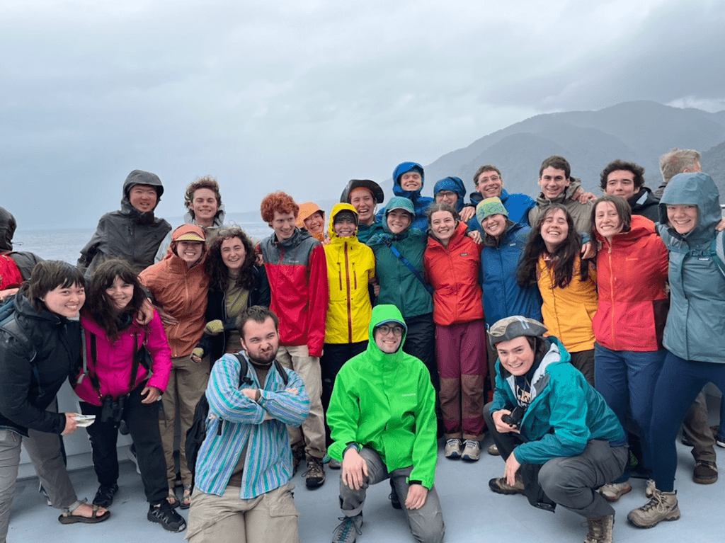 The program crossing Milford Sound via boat.
